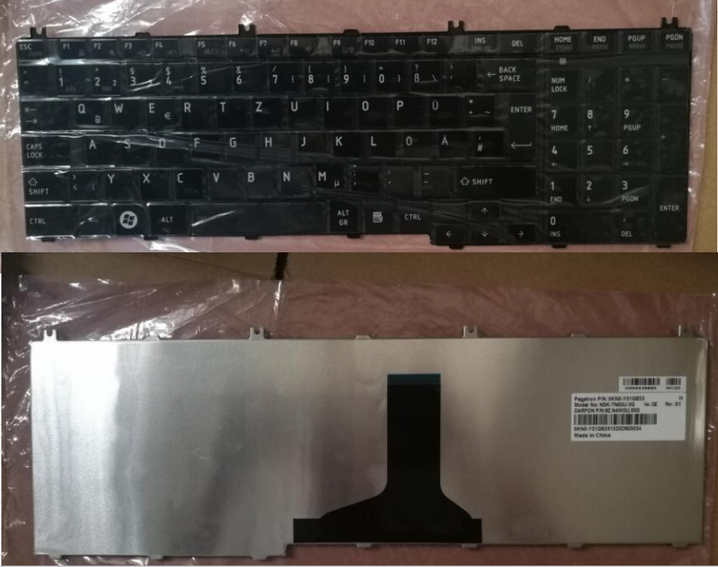 Keyboard Toshiba C650 C660 C650D C665D L650D L650 L750 L750D L755 GR glossy black