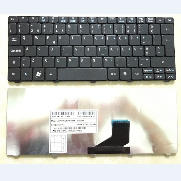 Keyboard Acer Aspire One 532H D255 D260 521 533 PO PT