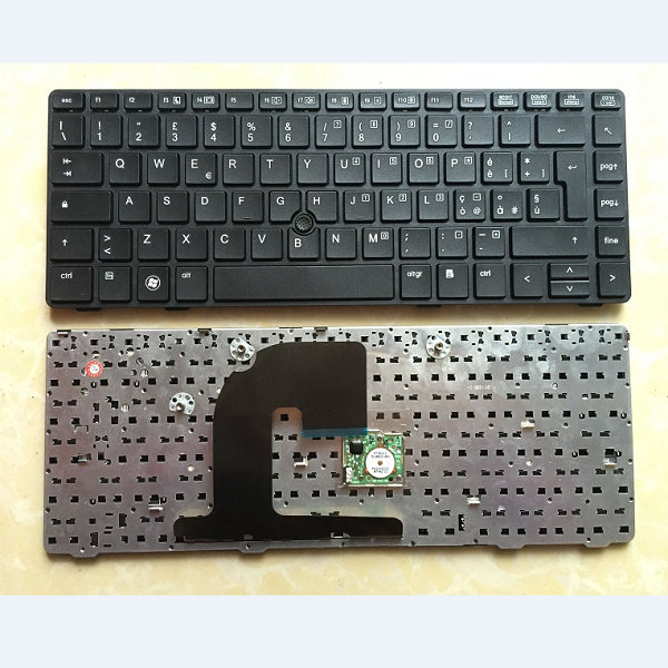 Keyboard HP EliteBook 8460p 8460w 8470p 8470w 6460b 6465b IT black frame with pointer