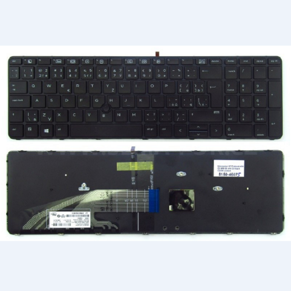 Keyboard HP ProBook 450 G3 455 G3 470 G3 CS/SK black with frame with backlit