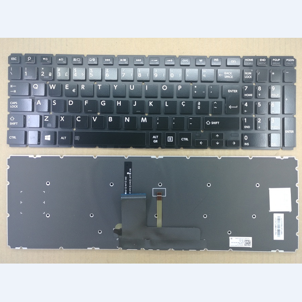 Keyboard Toshiba Satellite L50-B L50D-B L50t-B L55-B PT black with backlit