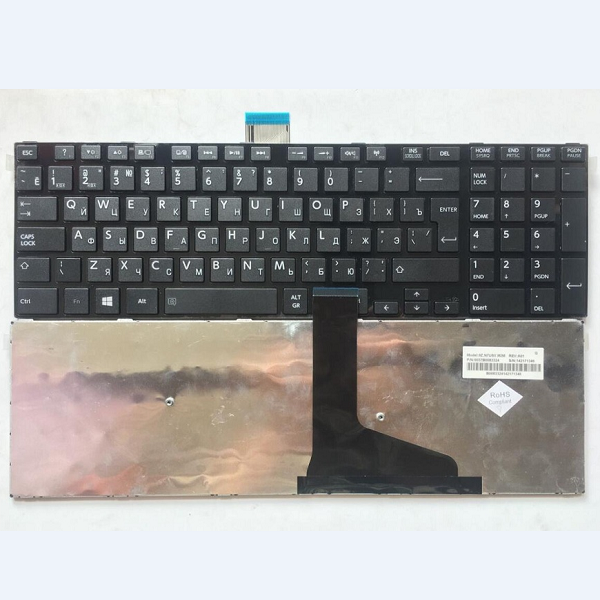 Keyboard Toshiba Satellite C50 C50-A C55D C55-A C50T-A C50DT-A RU black with frame