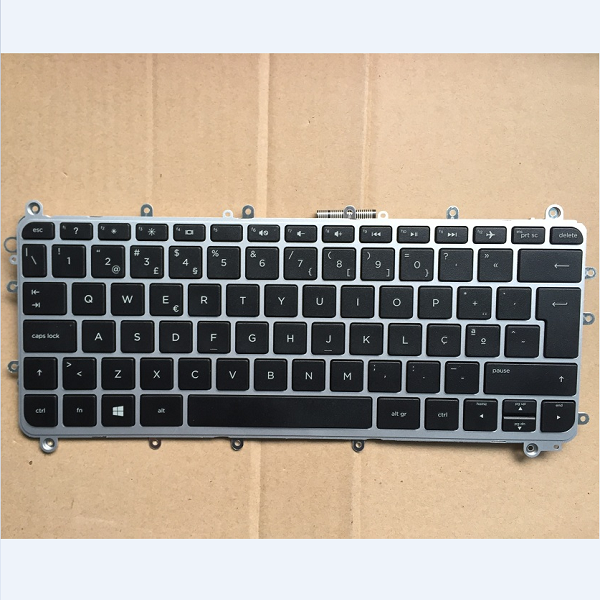 Keyboard HP Pavilion x360 11-n 11-n000 11-n001ng 11-n002ng 11-n003ng PT black with silver frame