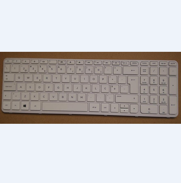 Keyboard HP Pavilion 15-e 15-n 15-g 15-r series PT white with frame