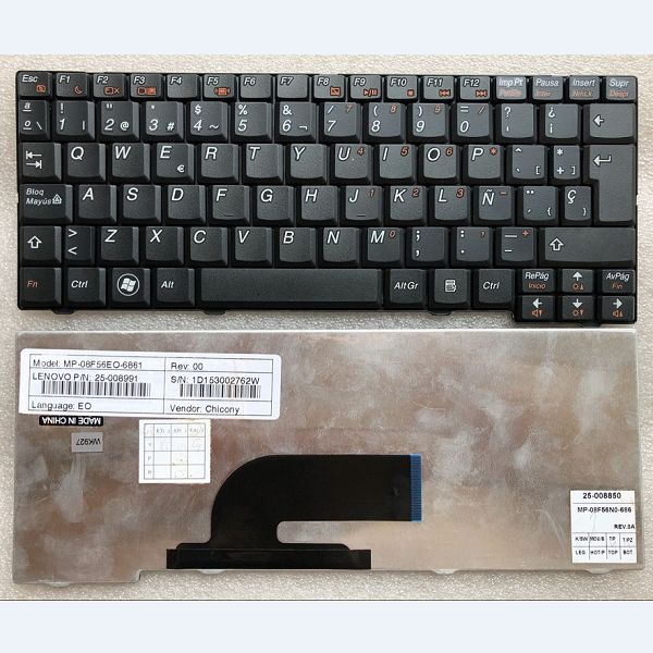 Keyboard Lenovo Ideapad S11 S10-2 S10-2C S10-3C Spanish Black