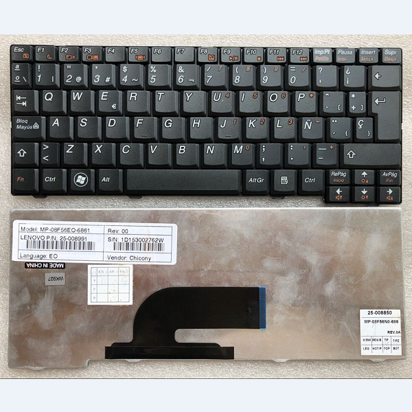 Keyboard Compal QAT10/11 MP-11P16E0-6981 PK130PR1C16 Spanish black with silver frame