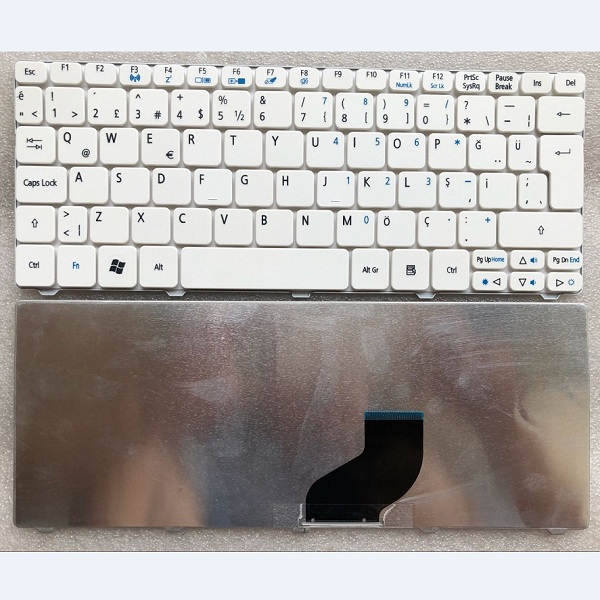 Keyboard Acer Aspire One 532h 521 522 533 D255 D255E Turkish white