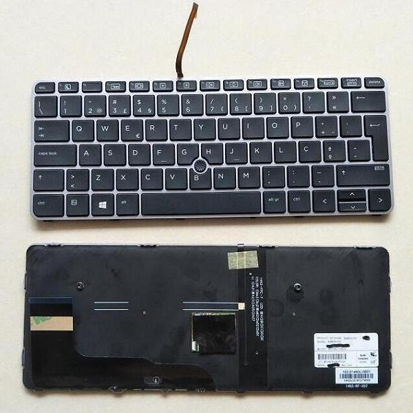Keyboard HP EliteBook 725 G3 820 G3 PO with black frame with backlit