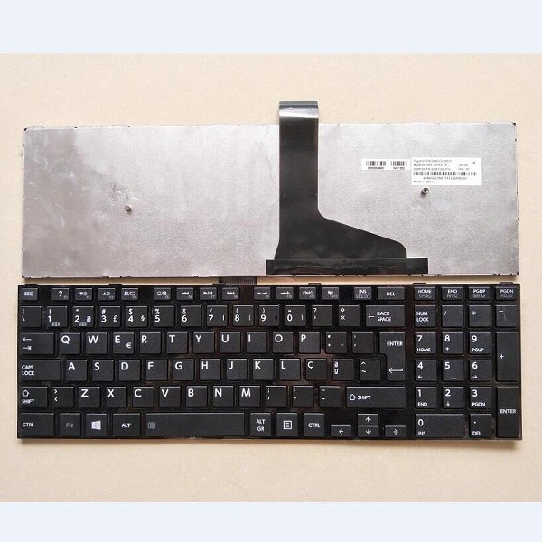 Keyboard Toshiba Satellite C50D-A C50-A C55D-A C55-A PO black with glossy frame