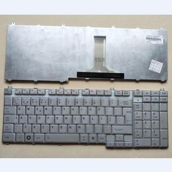 Keyboard Toshiba Satellite A500 A500D A505 A505D P500 P500D P505 L500 PO silver