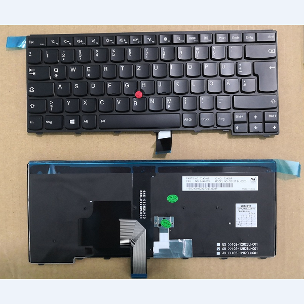 Keyboard Lenovo IBM Thinkpad T440 T440P T440S T450 T450s T431s E431 German black with backlit