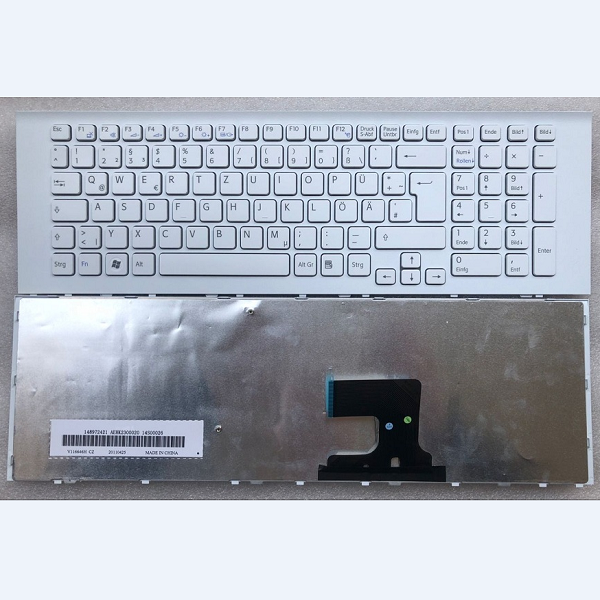 Keyboard Sony VPC-EJ Series German white with frame
