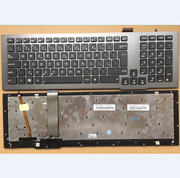 Keyboard Asus G75 G75V G75VW G75VX CZ black with frame with backlit