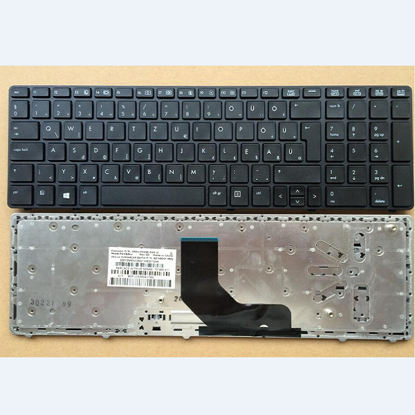 Keyboard HP EliteBook 8560P ProBook 6560B 6565B 6570B HU/HG black frame no pointer 