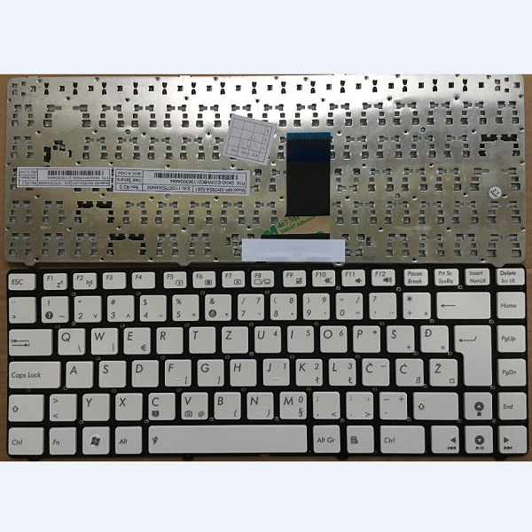 Keyboard Asus U36 U36SD U36SG U40SD U41J U41JF Croatian Slovenian white no frame